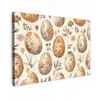 Paaseieren - Bruin - Bloemen Tuinposter op houten frame 2 cm dik klein -3d