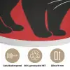 Kat - Zwart - Staart Akoestische PET Vilt - Rond klein -closeup_NL