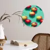Appels - Water - Turquoise Wandcirkel kunststof plaat 5mm dik klein 188 -sfeer4