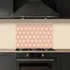 Lichtroze - Patroon - Symmetrisch keuken achterwand spatscherm klein 900 -sfeer1