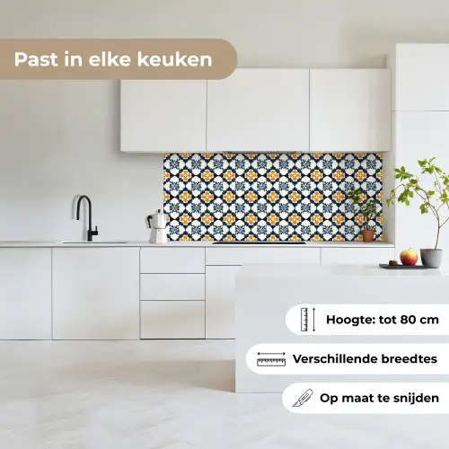 Klassiek - Geometrisch - Blauw keuken achterwand 2 middel 871 -sfeer4_NL