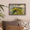 Doorkijk - Toscane - Uitzicht - Landschap - Zomer canvas 2cm klein -sfeer1