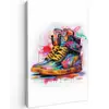 Schoenen - Graffiti - Wit - Kleuren canvas 2cm klein -z3d