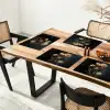 Boeket - Bloemen - Licht - Zwart Placemat vinyl groot -zzsfeer4_Kitchenyeah-website