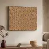 Okergeel - Patroon - Bloem - Donkerblauw Textielframe zwart klein 947 -sfeer3