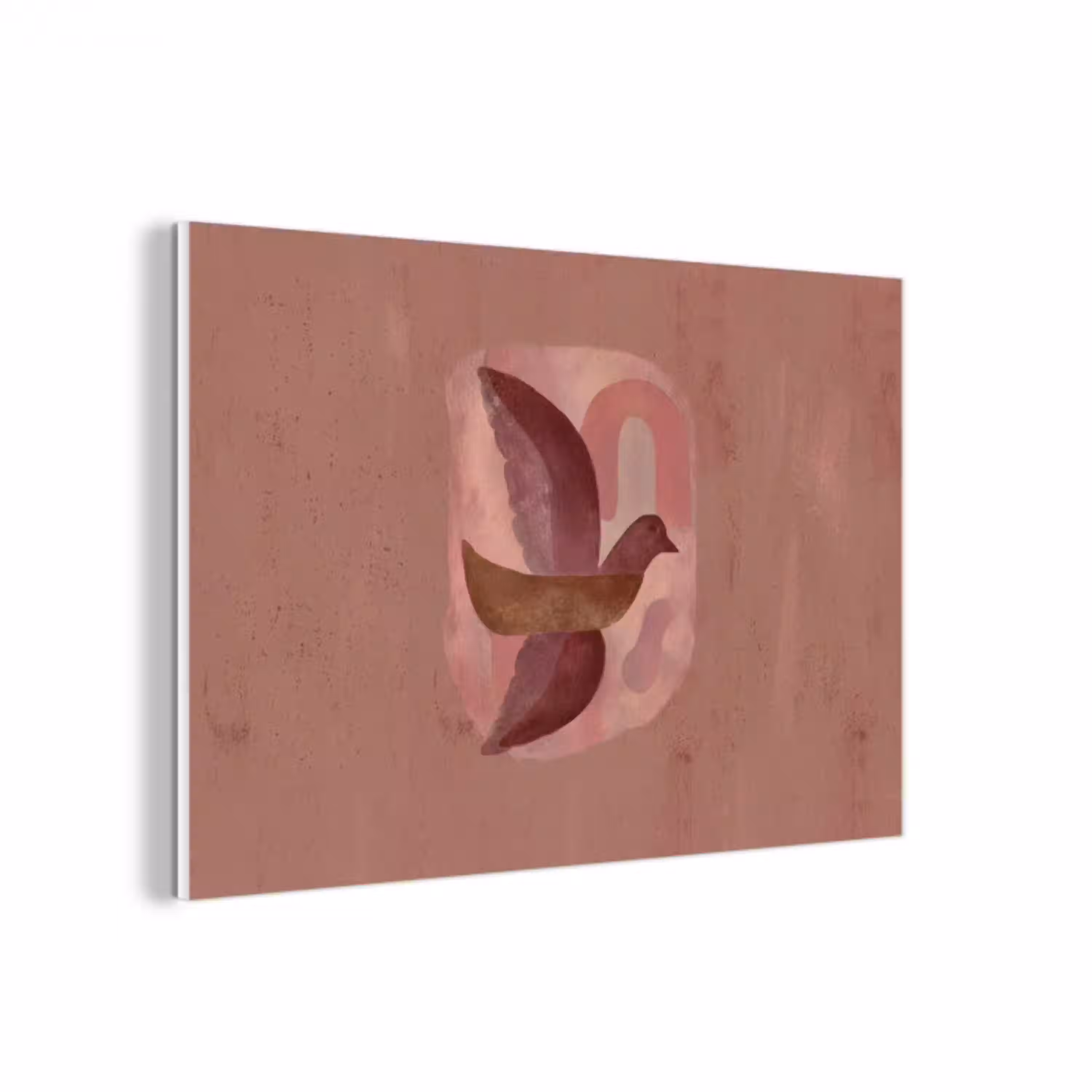 Illustratie - Vogels - Abstract - Roze forex 5mm xxl -3d