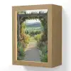Doorkijk - Landschap - Natuur - Tuinboog - Bloemen Light Box met kabel (Wandlamp) klein -3d