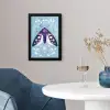 Bladeren - Wit - Vlinder - Insect fotolijst zwart zonder passe partout klein -sfeer4