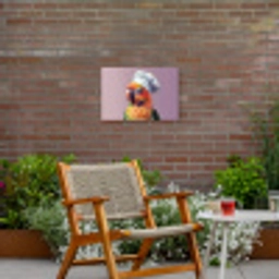 Papegaai - Koksmuts - Nieuwsgierig - Vogel Tuinposter op houten frame 2 cm dik klein -sfeer3