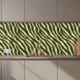 Zebra - Patroon - Groen keuken achterwand 2 middel 871 zz_3dshopping