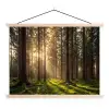 Bos - Gras - Zonlicht textielposter latten blank klein -3d