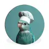 Parkiet - Vogel - Koksmuts - Cute Wandcirkel aluminium klein -3d