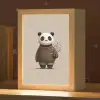 Panda - Blauwe bloemen - Zachtheid Light Box met kabel klein -zzz_3d_website