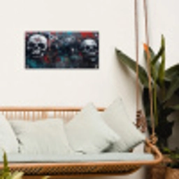 Schedels - Graffiti - Abstract tuinposter los doek klein -sfeer7