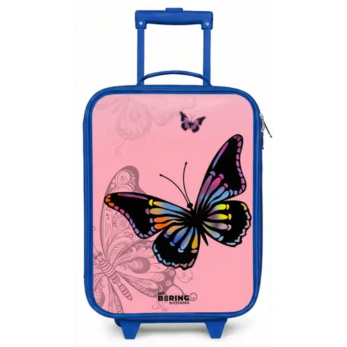 Bubblegum butterfly Kinderkoffer - Blauw klein -zz3dotto