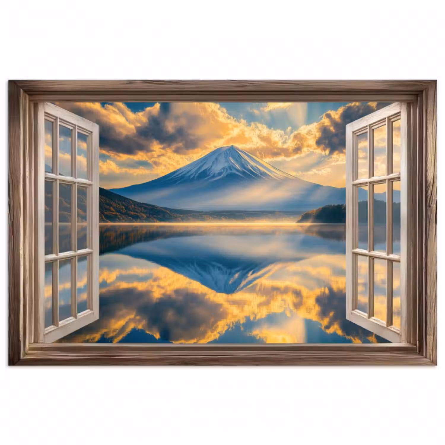 Poster - Aussicht - Landschaft - Berge - Ansichten - Fenster
