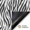 Zwart - Wit - Zebra - Patroon Deurmat klein 898 -antislip_NL