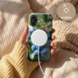 Blauwe bessen - Dauwdruppels - Natuurlijk licht Toughcase MagSafe Apple iPhone 17 klein -USP_MagsafeV