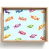 Blauw - Patroon - Snoep Dienblad Rechthoek middel -z3d_shopping