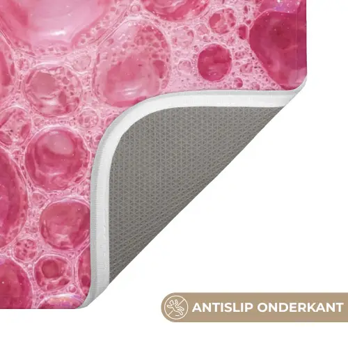 Roze - Schuim - Bubbels Badmat klein -USP_AntislipNL