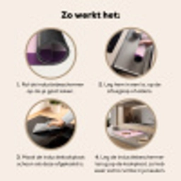 Tulpen - Vaas - Strepen - Paars Inductie beschermer vinyl 3mm middel -sfeer9