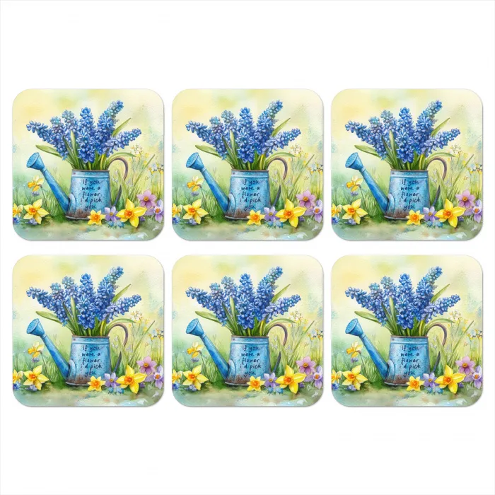 Lavendelbloemen - Quote - Gieter onderzetter kurk middel -3d