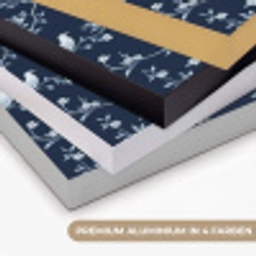Grafisch - Bloesemtak - Blauw Textielframe zwart klein 947 -USP_kleurenDE