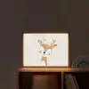 Hert - Bosdieren - Beige Light Box met batterij (Wandlamp kind) middel -sfeer1_kind