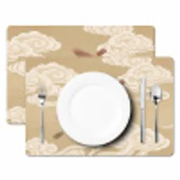 Vogels - Vliegen - Beige Placemat vinyl groot -zzsfeer2_Kitchenyeah-website