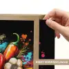 Groente - Peper - Knoflook - Graffiti - Verf - Kleurrijk Light Box met batterij (Wandlamp) middel -USP_websiteprintNL