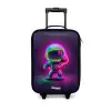 Space karate neon Kinderkoffer - Zwart klein -3d