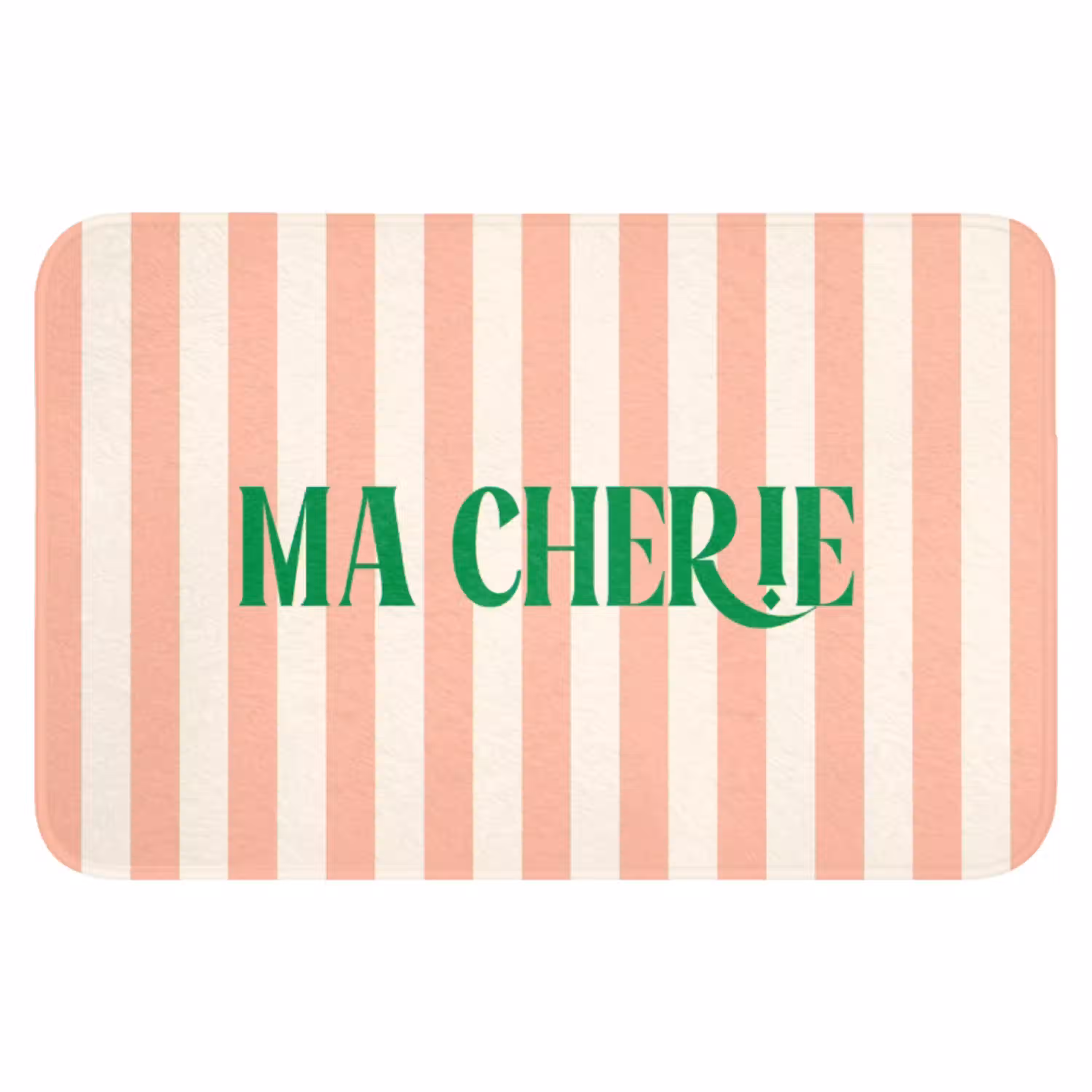 Zachtroze - Groen - Strepen - Ma Cherie WCmat klein -3d