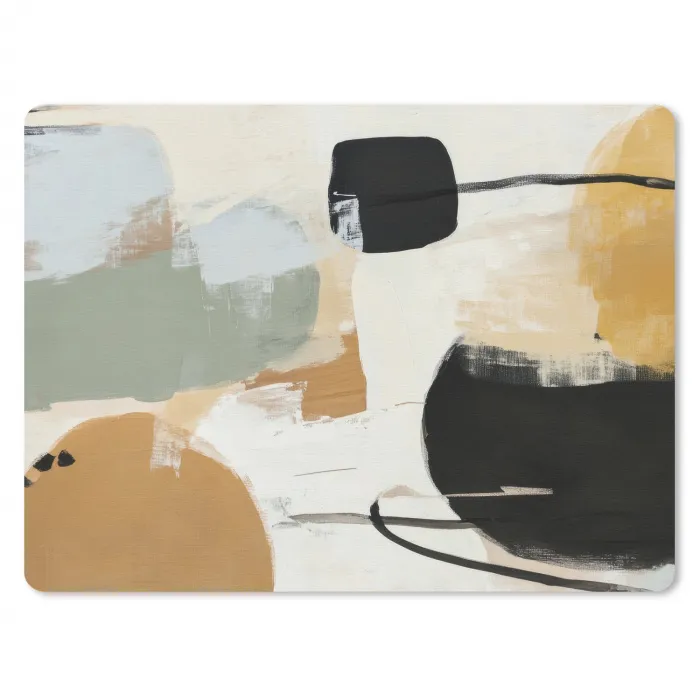 Paint - Abstract - Kleuren muismat rubber klein -3d