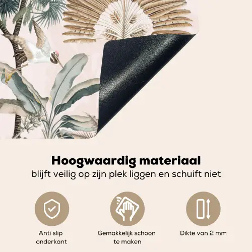 Bladeren - Monstera - Jungle - Tropical Inductie beschemer met haakjes klein -ky-onderkant-nl