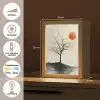 Boom - Zon - Modern - Landschap Light Box met kabel (Tafellamp) klein -USP_NL