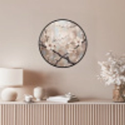 Bloesem - Takken - Schilderij - Beige - Serene Fotolijst rond zonder passe partout klein -sfeer3