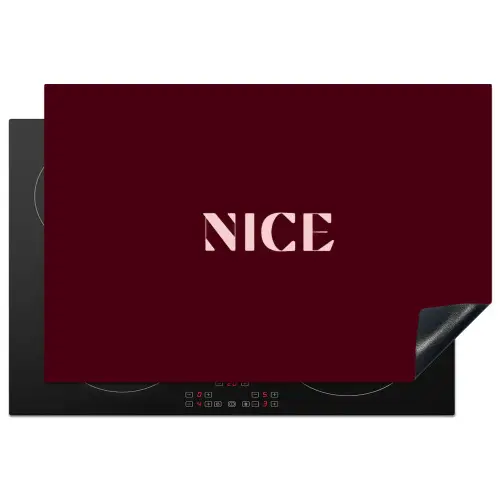 Nice - Bordeaux - Roze Inductie beschermer vinyl 3mm klein -3d