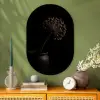 Bol - Gedroogd - Vaas - Zwart Wandcirkel Ovaal Glas middel -sfeer2