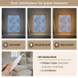 Modern - Abstract - Blauw Light Box met kabel (Tafellamp) klein 925 -USP_lichtkleurDE