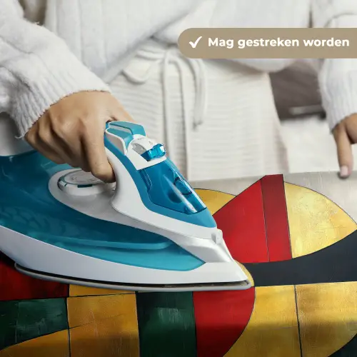 Abstract - Kerst - Goud - Rood - Groen Wandkleed katoen klein -sfeer9