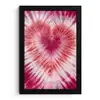 Hartvorm - Roze - Tie dye fotolijst zwart zonder passe partout klein -3d