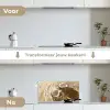 Kokosnoot - Water - Beige - Spetters keuken achterwand spatscherm klein -voor_na_NL
