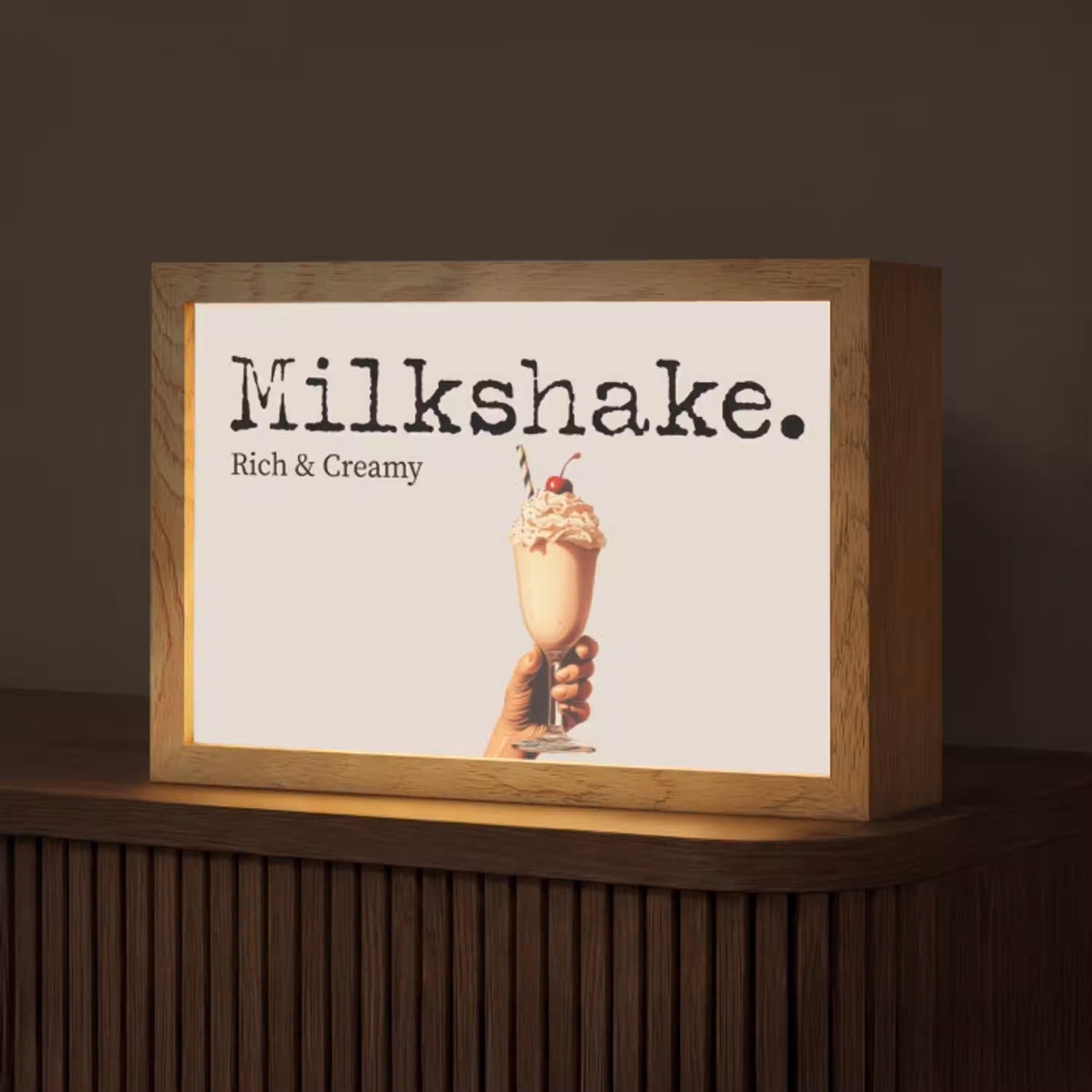 Milkshake - Kers - Rietje Light Box met kabel (Tafellamp) klein -z3d_website