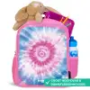Tie dye - Abstract - Blauw - Roze Kinderrugzak - Roze middel -inhoud_NL