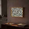 Dierenpatroon - Vlekken - Zwart - Wit Light Box met batterij (Wandlamp) middel 907 -sfeer1