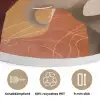 Olifanten - Oranje - Abstract Akoestische PET Vilt - Rond klein -closeup_DE