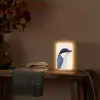 Illustratie - Blauw - Vogel Light Box met kabel (Tafellamp) klein -sfeer4