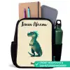 Dino - Dier - Blauw - Groen Rugzak - Zwart middel -inhoud_NL