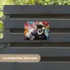 Aap met Koptelefoon tuinposter los doek klein -sfeer3