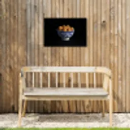 Delfts blauw - Bitterballen - Holland - Schaal Tuinposter op houten frame 2 cm dik klein -sfeer4